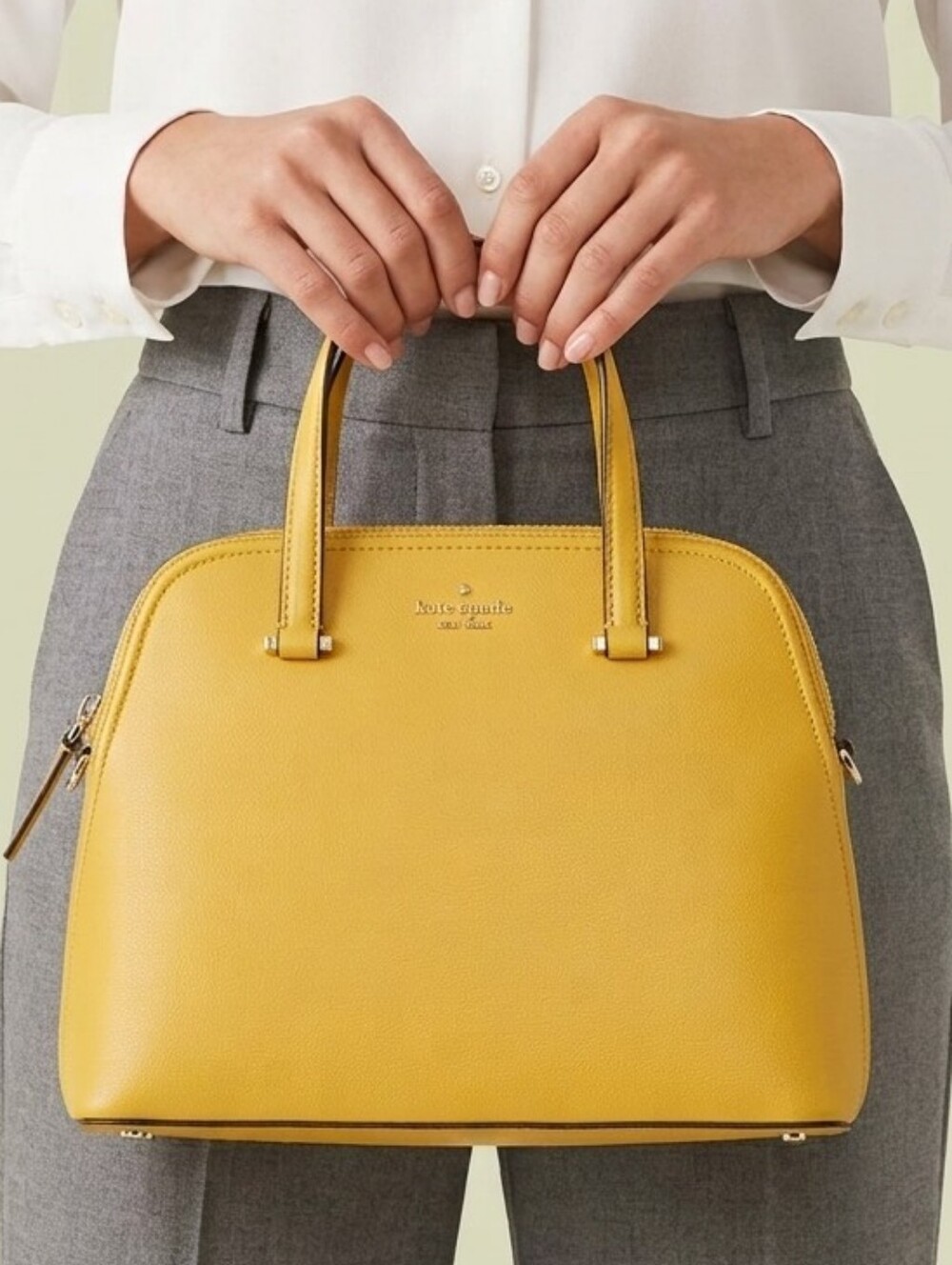 Kate Spade Patterson Drive Small Dome Satchel - Vibrant Yellow - NO LONG STRAP